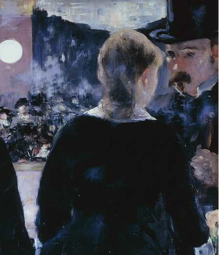 Middle ground detail; A Bar at the Folies Bergére