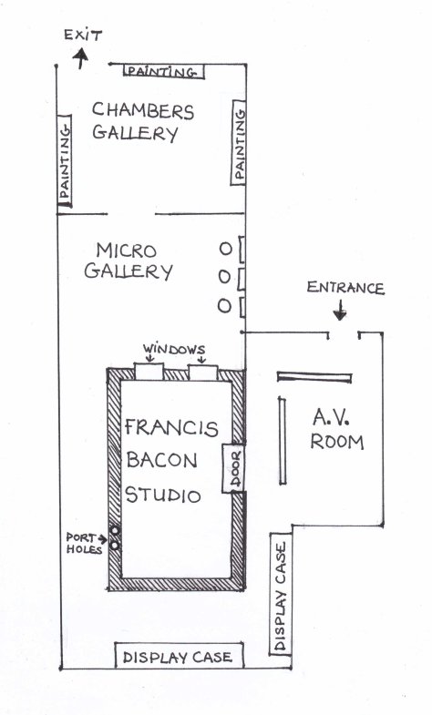 Floorplan of Francis Bacon Studio